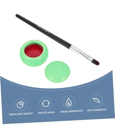 Healvian 2pcs Lipstick Blush Eye Shadow Cheek Blusher Eye Shadow Natural Blusher Vintage Blusher Ceramics Red - Buy Online on GoSupps.com