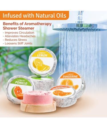 Fathers Day Shower Steamer Set - 7 Citrus Aromatherapy Bombs with Holder for Vaporizing Steam Shower - Relaxation Gifts for Women - Buy Online on GoSupps.com