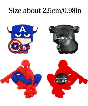 WKXINXUAN 30 Pack Marvel Cartoon Shoe Pins - Crocodile & Super Hero PVC Charms for Kids & Adults | DIY Clog Shoe Decorations & Gift Ideas - Buy Online on GoSupps.com