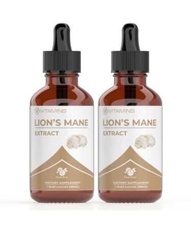 Lions Mane | Lions Mane Supplement | Lions Mane Liquid | Lions Mane Tincture for Memory Focus & Clarity | Lion Mane Mushroom Supplement | Lions Mane Powder | Lion Mane | Mushroom Supplement | 2 pack