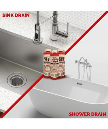 Liquid Fire Drain Line Opener 32oz - Powerful Drain Cleaner - Buy Online on GoSupps.com