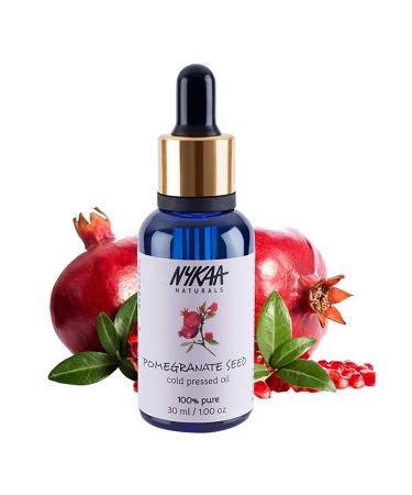 Nykaa Naturals 100% Pure Cold Pressed Pomegranate Seed Oil - Face & Body Oil for Improved Skin Texture Hair Oil for Damaged Hair (1.01 oz) - Shop Internationally - Buy Online on GoSupps.com