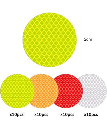 Buy NyxSeat 40-Piece Round Reflective Stickers | Night Safety Warning Stickers for Cars & Motorcycles | Reflective Backpack Stickers for Enhanced Visibility - Buy Online on GoSupps.com