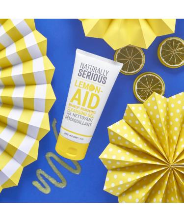 Naturally Serious Lemon-Aid Makeup-Removing Cleansing Gel | Vegan & Cruelty-Free Vitamin C Gel Cleanser for Oily Skin - 4 Fl Oz - Buy Online on GoSupps.com