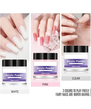 Acrylic Nail Kit for Beginners - Full Set with Acrylic Powder, Nail Extension Carving, and Brush (01) - Buy Online on GoSupps.com