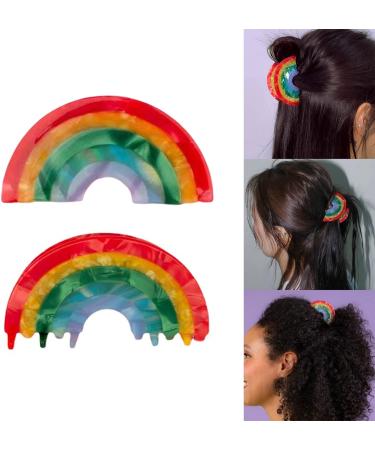 Sweet Style Hair Clip Delicate Rainbow Shape Hair Claw for Woman Long Short Hair Delicate Duckbill Hair Clip for Woman Barrettes and Hair Clip for Girls Cute Hair Clip for Girls Hair Clip for Styling Rainbow Grab - Buy Online on GoSupps.com