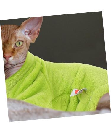 Yardwe Pet Kitten Sweater - Breathable Winter Jacket for Cats | Cozy Coats & Costumes | Light Green | Perfect for Autumn & Winter - Buy Online on GoSupps.com