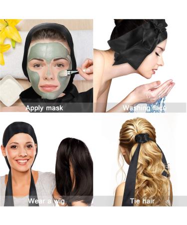 5 Pieces Black Satin Wig Grip Bands for Non Slip Hair Wraps - Perfect for Makeup, Sport, Yoga - Buy Online on GoSupps.com