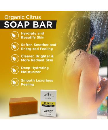 iHeart Citrus Lavender Soap Bar - Rich Creamy Moisturizing Lather - 6oz Face & Body Wash for Men and Women - Buy Online on GoSupps.com
