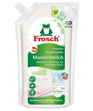 Frosch almond milk sensitive soft softener soft laundry & care on a vegetable basis vegan 40 WL 1-pack (1 x 1000 ml) Almond milk 1 l (1 Pack)