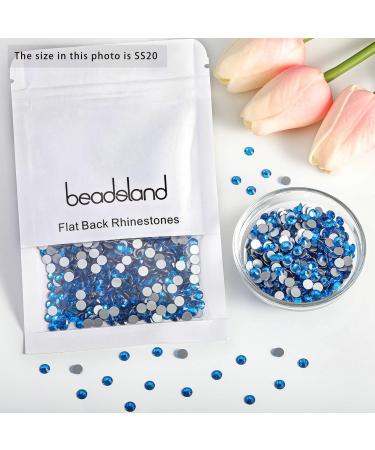 Beadsland 1440 pcs Capri Blue SS20 Flat Back Rhinestones - Nail Crystals for DIY Nail Art - Buy Online on GoSupps.com