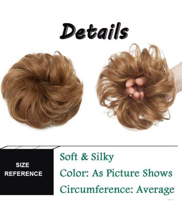 SEGO Curly Bun Hairpiece - Hair Tie Knot Extensions 30g Coffee Brown 27# | Messy Updo Accessories - Buy Online on GoSupps.com