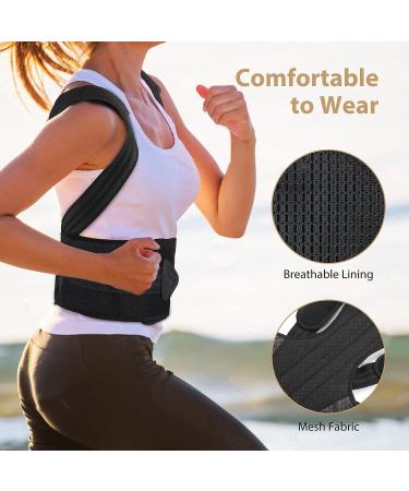 Evajoy Posture Corrector for Women and Men - Adjustable Back Support Brace for Pain Relief - Improve Posture and Lumbar Support - S/M Size - Buy Online on GoSupps.com