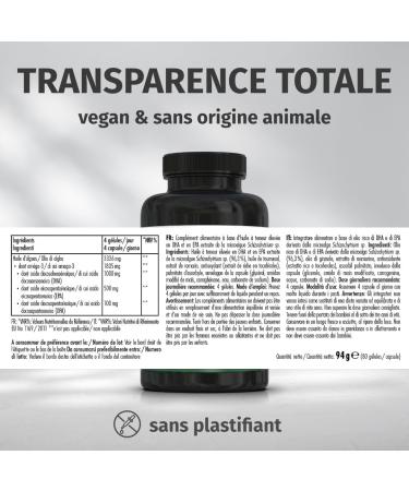 Vegan Omega 3 - 3336 mg Algae Oil - 1000 mg DHA & 500 mg EPA per Dose - Heavy Metal Free - 80 Capsules - Made in Germany - Buy Online on GoSupps.com