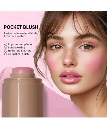 Multipurpose Long Lasting Smooth Blush Stick Blush Stick Stylish Lasting Smooth Multipurpose Comestic Cream Blush for Cheek Lip Gloss Cheek Solid Moisturizer Stick (Bright Coral 0.2 OZ) - Buy Online on GoSupps.com