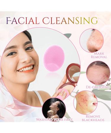 Roshtia 100 Pcs Face Silicone Scrubber - Exfoliating Facial Cleansing Brush for Pore Blackhead Removal & Skin Care - 20 Colors - Buy Online on GoSupps.com