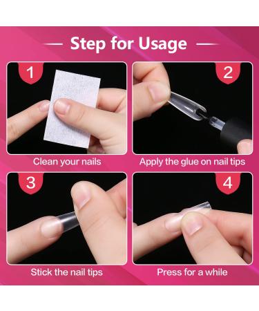 AIMeili 432 Pieces Transparent Fake Nails | 12 Sizes Artificials Acrylic UV Gel Nail Tips - Coffee Color - Perfect for Nail Art & Easy Application - Buy Online on GoSupps.com