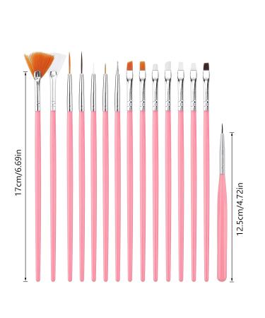 Resin Nail Art Palette with Gold Edge | Pink Makeup Display Board & 20Pcs Nail Brushes | Double-Ended Dotting Tool for Nails - Buy Online on GoSupps.com