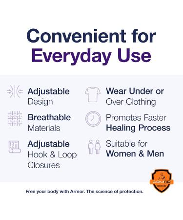 Armor Adult Flexible Umbilical Hernia Support Belt - Size Medium, Black Color - Relief of Abdominal Pain and Pressure, Stretchy Elastic Tummy Control Comfort - Men and Women - Buy Online on GoSupps.com