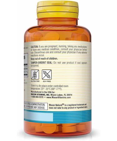 Mason Natural Zinc 50 mg - Immune System Support & Antioxidant Health - 100 Tablets (Pack of 3) - Buy Online on GoSupps.com