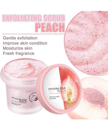 Peach Brightening Exfoliating Body Scrub Deep Exfoliating Scrub Gentle Exfoliating Scrub for Body Face Hands and Feet (100g) - Buy Online on GoSupps.com