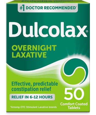 Colace Clear Stool Softener Soft Gel Capsules Constipation Relief 50mg 42ct & Dulcolax Overnight Relief Laxative Tablets Constipation Relief 5mg 50ct - Buy Online on GoSupps.com