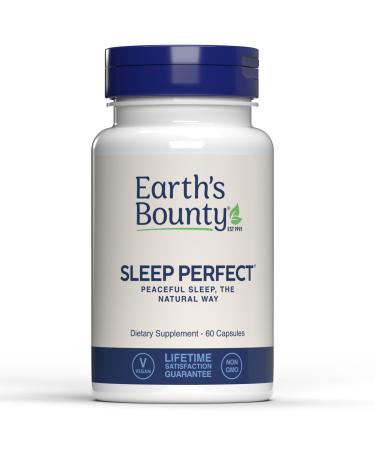 Earth's Bounty Sleep Perfect - Natural Sleep Aid- Made w/Herbal Extracts and L-theanine - No Grogginess - 60 Count