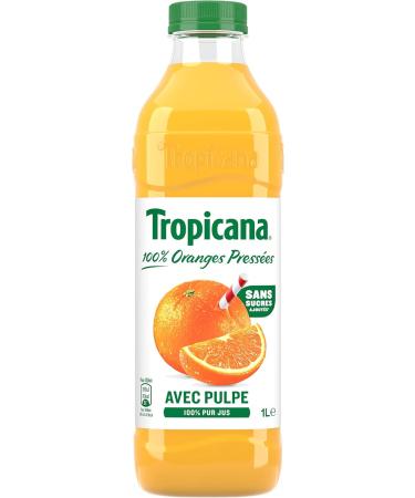 Tropicana Pure Orange Juice With Pulp 1L - Buy Online on GoSupps.com