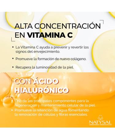 Natysal Hyaluronic Acid and Vitamin C Facial Elixir 20 ml Skin Cell Regeneration - Buy Online on GoSupps.com