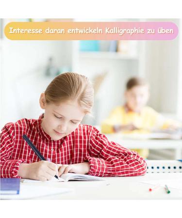 Qianshouyan 4-Piece German Magical Booklet Set | Reusable Handwriting Exercise Book with Pen for Kids | 26x18cm Calligraphy Numbers Drawing & Letters Learning - Buy Online on GoSupps.com