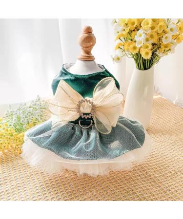BT Bear Smally Disching Pups Rock Retro Loop Princess Dress Tutu for Cats & Small Dogs - Wedding & Party Outfit (Medium Green) - Buy Online on GoSupps.com