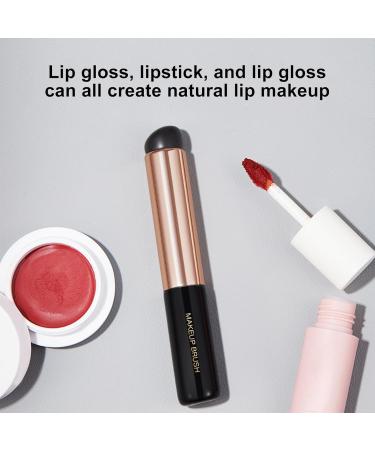 Generic Lipstick Makeup Brush Round Tip Lip Gloss Soft Silicone Brush Portable Lip Smudge Brush Lipstick Contour Brush Beauty Make Up Tool Black*4 - Buy Online on GoSupps.com