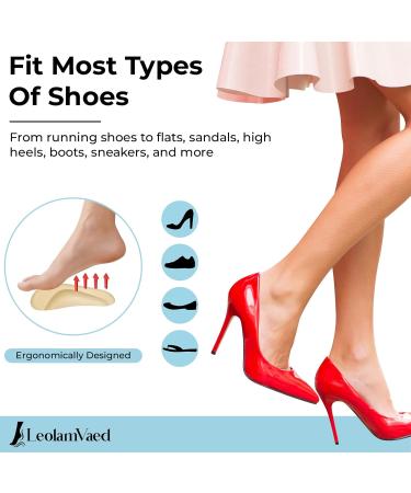 Arch Support Insoles for Plantar Fasciitis Relief - Self-Adhesive Flat Foot Inserts | 5 Pairs Transparent Orthopedic Foot Comfort - Buy Online on GoSupps.com