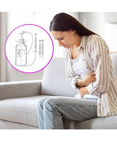 Vaginal Shower - Rinsing Bottle for Women 300ml | Gentle Reusable Aid for Intimate Care at Home On the Go Bathroom and Shower - Buy Online on GoSupps.com