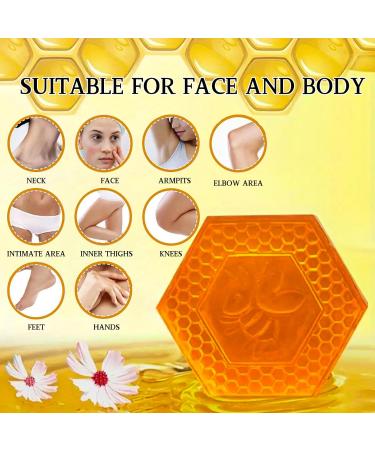 IZBEAUVO Turmeric Honey Soap Bar Soap Bar Natural Soap Moisturising Handmade Soap Bath Soap Natural Soap For Moisturizing Shrinking Pores Cleaning Skin Acne Soap Ginger Extract Soap 100g - Buy Online on GoSupps.com