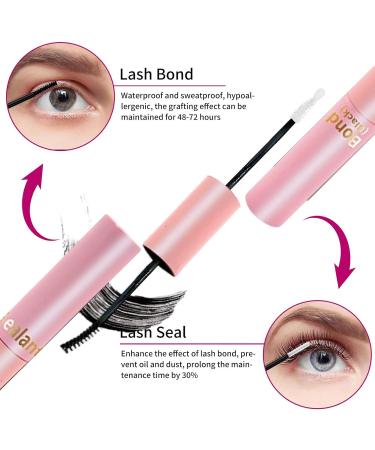 Bond and Seal Lash Glue | Seal and Bond Eyelash Adhesive - Dual-Ended Seal & Bond Cluster Glue Mascara for Eyelash Extensions Long Lasting Adhesive for Girls with Sensitive Eyes Littryee - Buy Online on GoSupps.com
