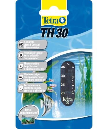 Tetra TH 30 aquarium thermometer precise liquid thermometer for attachment to the outside of the aquarium pane 1 piece (1 pack)