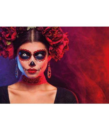 Shop Balinco Colored Contact Lenses - Cyber White & Red | Costume Accessories for Cosplay Halloween Festivals & Parties - Buy Online on GoSupps.com