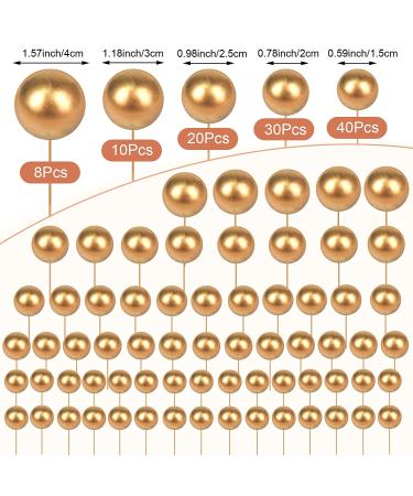 108 Pcs Gold Ball Cake Toppers for Birthday Party & Baby Shower Decor - 5 Sizes - Buy Online on GoSupps.com