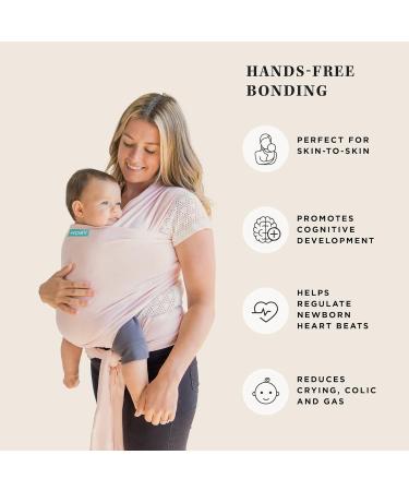 Moby Rose Quartz Classic Baby Wrap Carrier | 100% Cotton, Breathable & Stretchy | For Newborn to Toddler up to 33lbs | Unisex - Buy Online on GoSupps.com