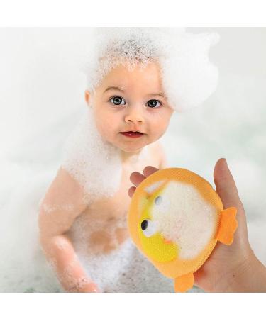 FOMIYES 3pcs Animal Bath Sponge Set for Kids - Baby Shower Scrubber and Toy Body Loofah Pouf - Buy Online on GoSupps.com