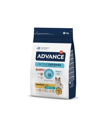Advance Cat Sensitive Sterilized - Dry Food for Adult Cats Sterilized with Digestive Sensitivities to Salmon - 3 kg