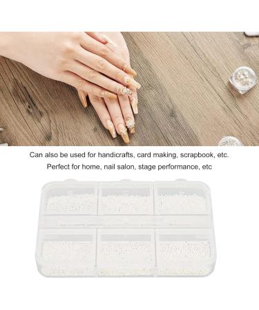 Boxes Nail Art Pearls Gold Silver Nail Art Caviar Beads Home Salon Exquisite DIY Metallic Mini Nail Beads Decoration Suitable for Novice Manicurists (Silver) - Buy Online on GoSupps.com