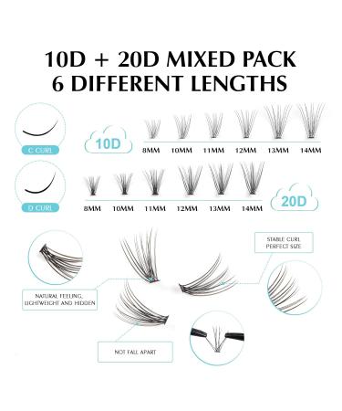Oreola False Eyelashes Set - Natural Individual Eyelash Clusters 0.07D 8-14mm 228PCs DIY Extensions Kit with Bond & Seal Adhesive Remover & Tweezers - Buy Online on GoSupps.com