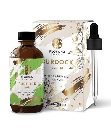 Florona 100% Pure Burdock Root Oil - 4 fl oz for Hair, Face & Skin Care - Buy Online on GoSupps.com
