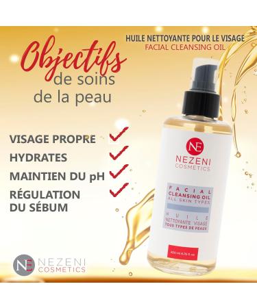  NE NEZENI Nezeni Cleansing Oil Makeup Remover 200ml | 10 Active Ingredients | 7 Oils | Vegan | For All Skin Types Including Dry and/or Sensitive Low Preservatives - Buy Online on GoSupps.com