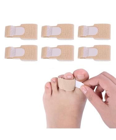 6Pcs Hammer Toe Straightener Hammer Toe Splints Toe Cushioned Bandages for Correcting Hammer Toes Crooked Toes & Overlapping Toes Protecting Curved Toes and Hammertoes Overlapping Toe Protector