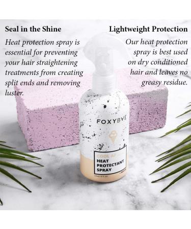 FoxyBae Cool AF Heat Protectant Spray + Hair Oil - 8oz Anti Frizz Moisturizing Spray with Biotin for Hair Growth - Buy Online on GoSupps.com