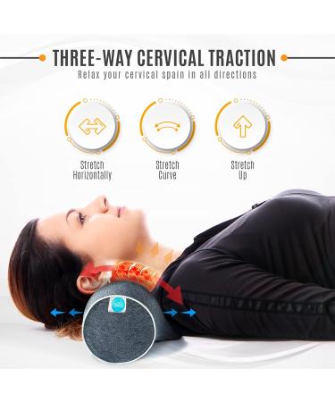 Kaieh Neck Stretcher - Memory Foam Cervical Neck Traction Pillow for Pain Relief and Support - Buy Online on GoSupps.com