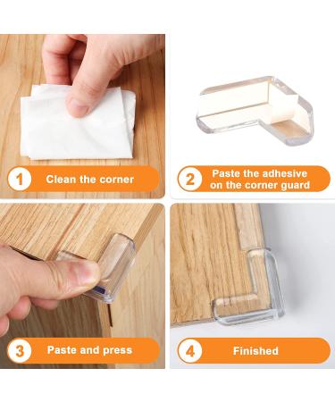 8 Pack L Shape Corner Guards - Baby Proof Furniture Safety Bumpers - Buy Online on GoSupps.com
